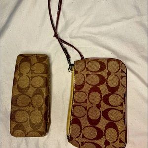 Coach wallet & glasses case✨